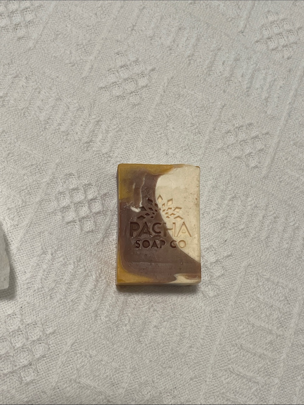 Pacha Soap Co. Marble Bar Soap - Cream, Brown, Mustard Tones NWT 4 oz